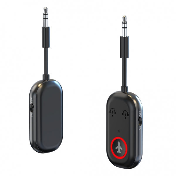 New arrival Wireless Bluetooth 5.3 Transmitter for Home Stereo/ Wired Speaker/ Headphones Bluetooth Aux Adapter BR08P Used on airplanes